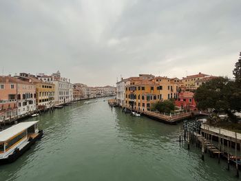 Canal amidst buildings in city