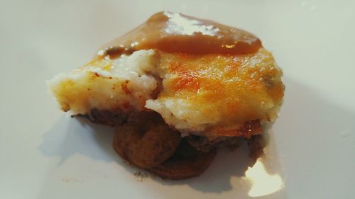 Close-up of bread in plate