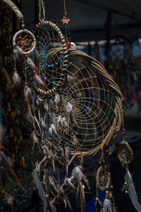 Close-up of dreamcatcher