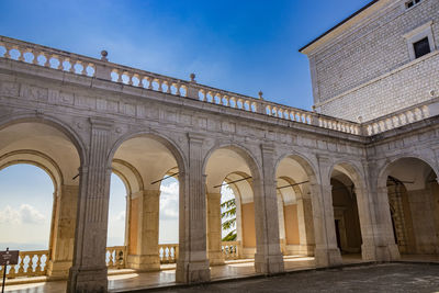 Low angle view of historic building against sky