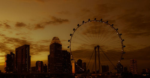 Low angle view of skyscrapers against sky