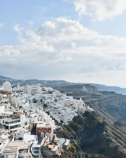 High angle view of townscape against sky