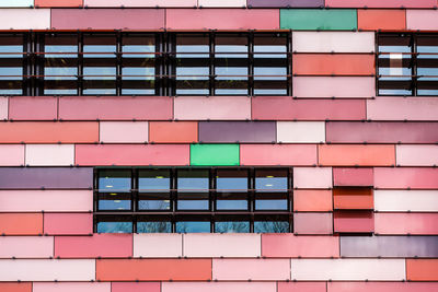 Full frame shot of multi colored building