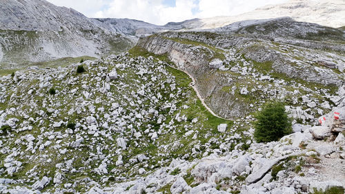 Scenic view of snow covered mountain
