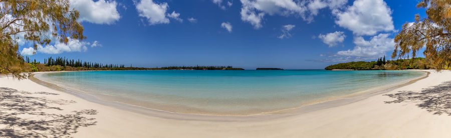 Panoramic view of beach against sky