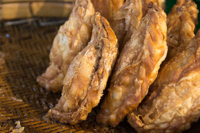 Fried coconut pasty in myanmar