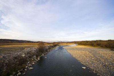 River landscape and view, daylight and outdoor, nature background in georgia