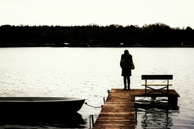 Pier on lake