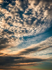 Low angle view of sky during sunset