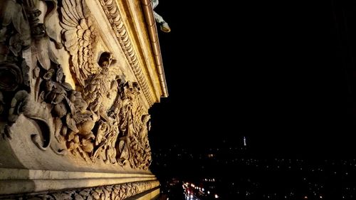 Panoramic view of clear sky at night