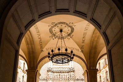 Low angle view of ceiling of building