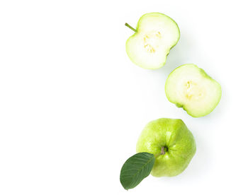 Close-up of apple against white background