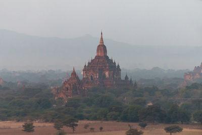 View of temple building against sky