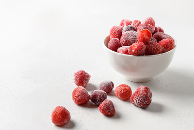 Close-up of food on white background