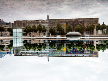 Reflection of buildings in water