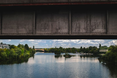 View of bridge over river