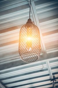 Close-up of illuminated light bulb