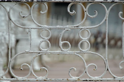 Close-up of basketball hoop on water