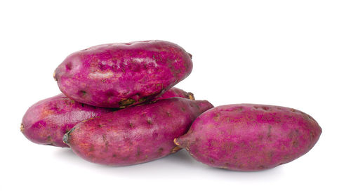 Close-up of apple against white background