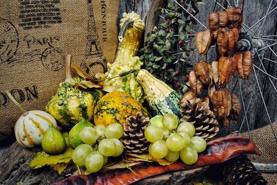 Fruits growing in basket