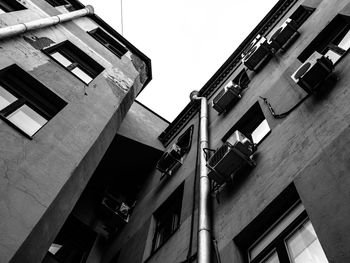 Low angle view of buildings against sky