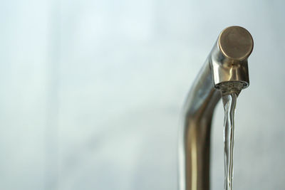 Close-up of water faucet