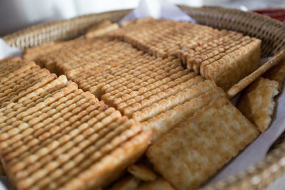 Close-up of bread on table