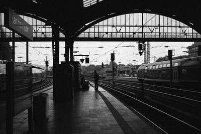 Train on railroad station platform