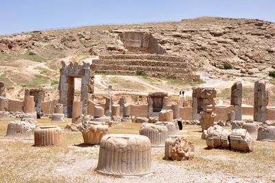 View of old ruins against sky