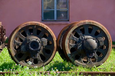 Close-up of wheel