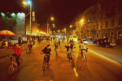 City street at night