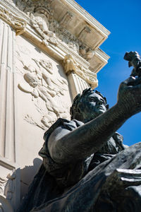 Low angle view of statue