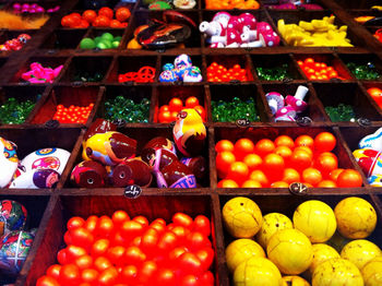 Full frame shot of colorful shop for sale