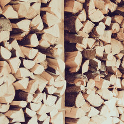 Full frame shot of logs