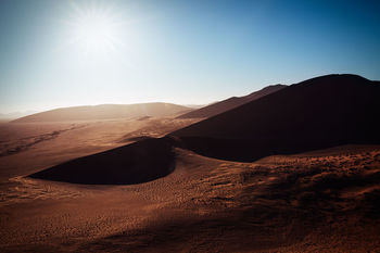 Scenic view of sand dune namib desert