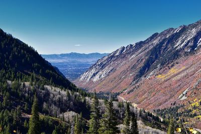 White pine lake trail salt lake valley in little cottonwood canyon, wasatch rocky mountain utah