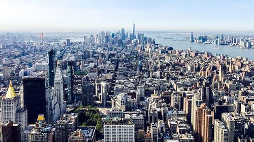 Aerial view of buildings in city