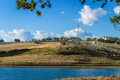 Scenic view of river against sky