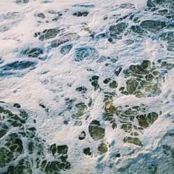 Full frame shot of splashing sea waves