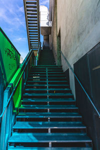 Low angle view of staircase against building