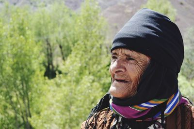 Close-up portrait of woman