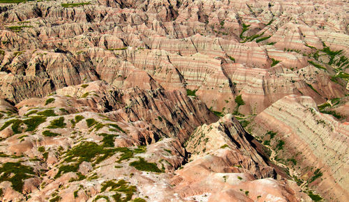 High angle view of rock formations