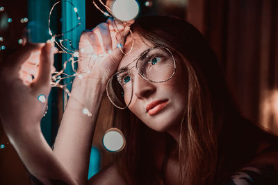 Portrait of woman with eyeglasses