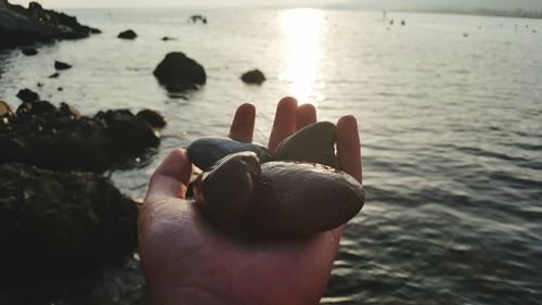 Cropped image of man in water