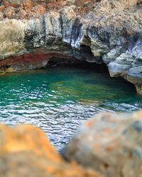 Rock formations in water