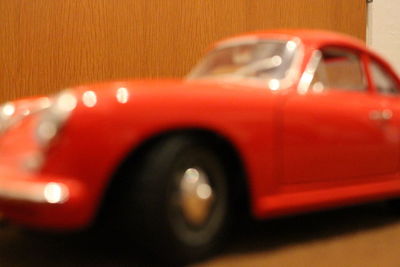 Close-up of toy car