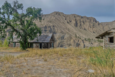 Abandoned pioneer cabin in canada 