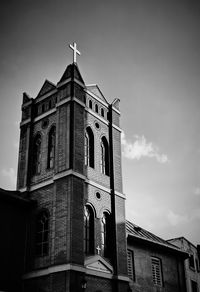 Low angle view of building against sky