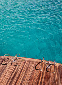 High angle view of swimming pool