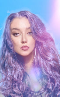 Close-up portrait of a beautiful young woman